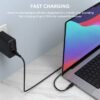 cb-kcc101_black_8_.jpg Aukey CB-KCC101 Circlet Blink Aramid Fiber USB C to C Cable -1m